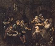 William Hogarth Prodigal son in prison oil painting artist